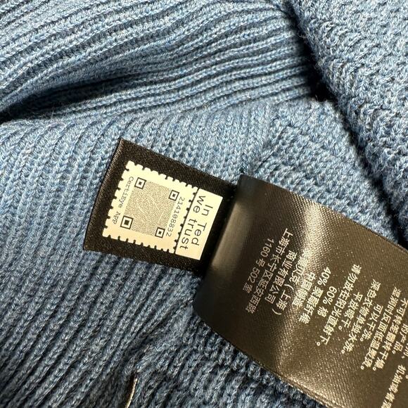 Ted Baker NWT Sett Long Sleeve Textured Crew Neck Bright Blue Men's Size 4 Large - Picture 8 of 11